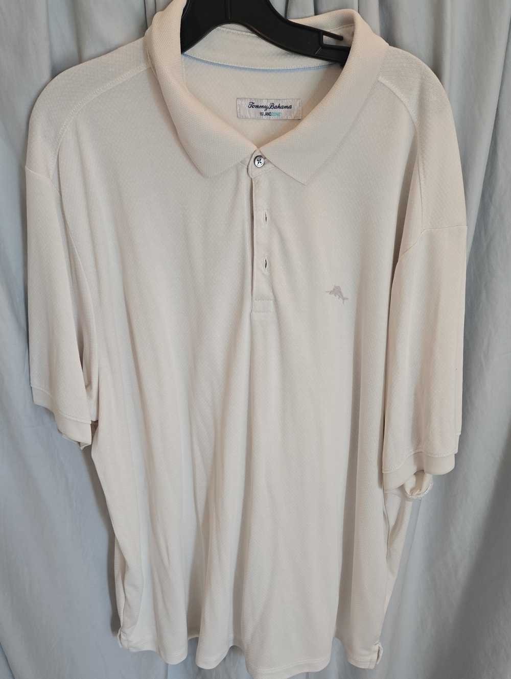Tommy Bahama Men's Light Cream Polo with Subtle Logo